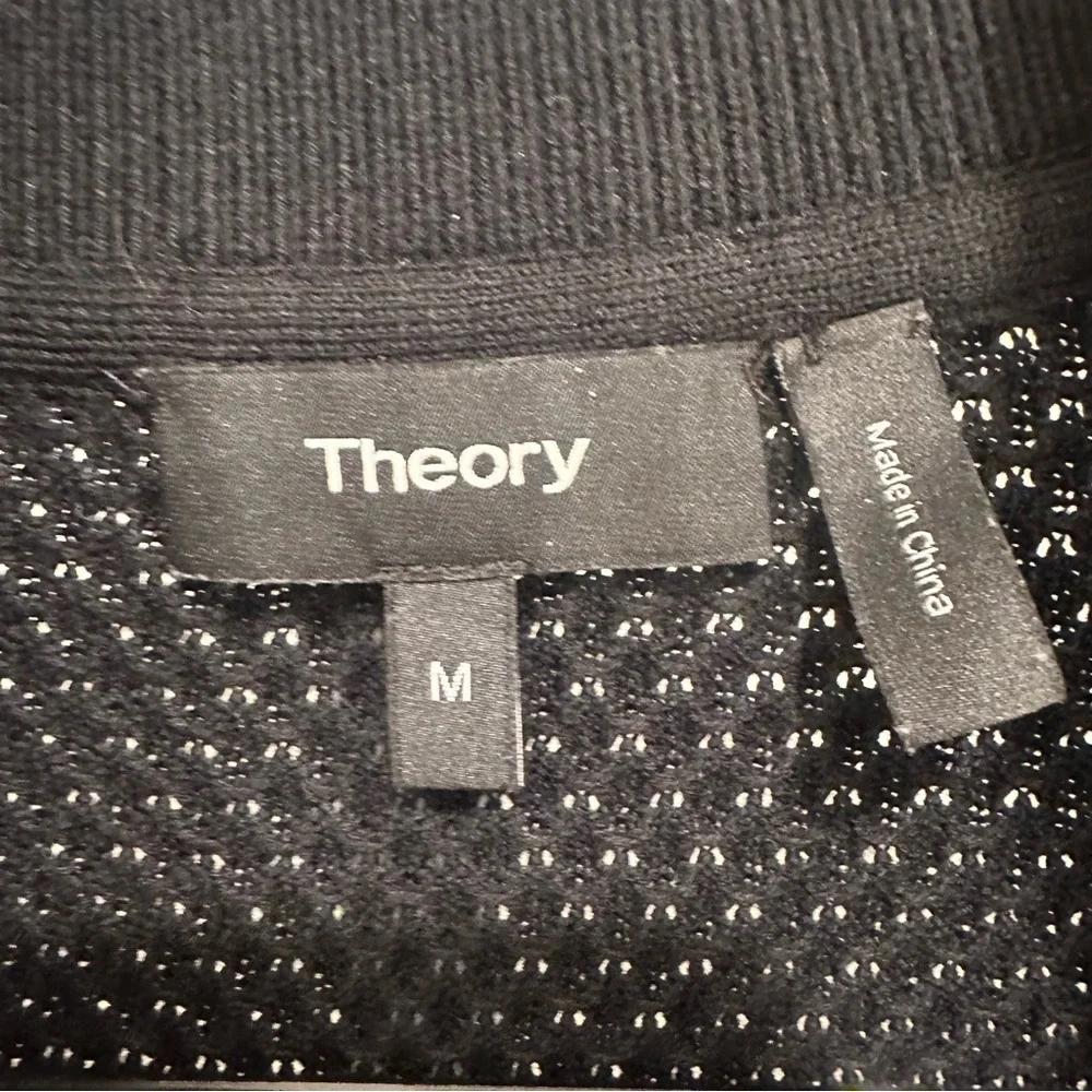 Theory Black Zip Up Sweater - Picture 3 of 5